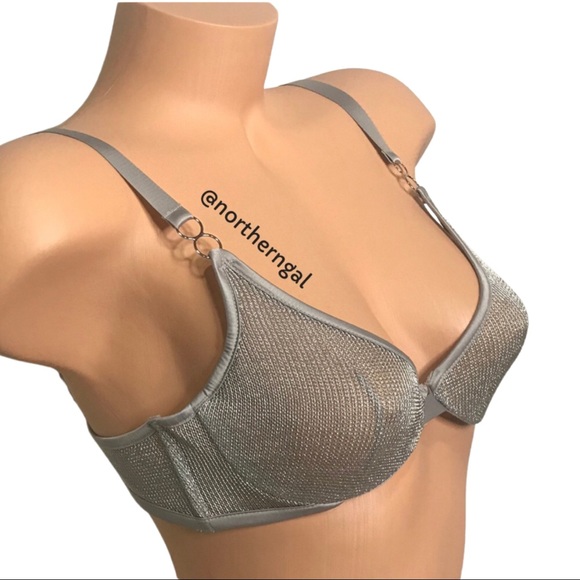 Damaged - Victoria’s Secret Luxe Unlined Chainmail Demi Bra - Picture 6 of 11